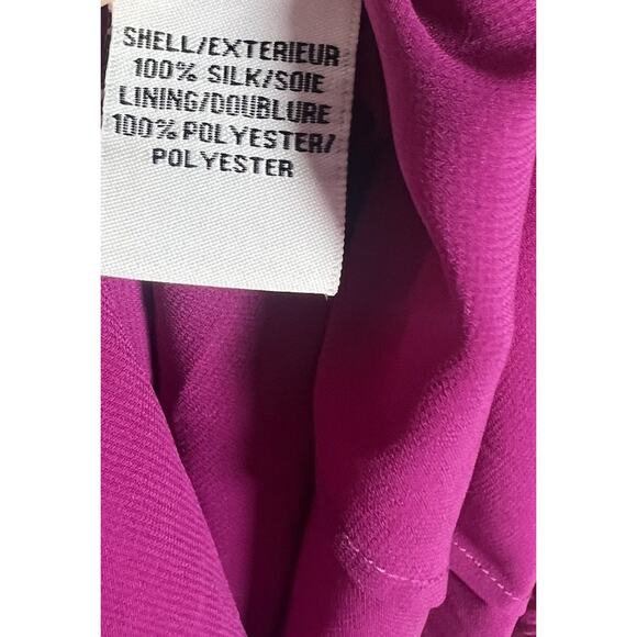 Diane von Furstenberg DVF Size 0 Pink Laya 100% Silk Chiffon Button Tunic Dress - Picture 9 of 11